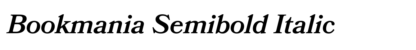 Bookmania Semibold Italic